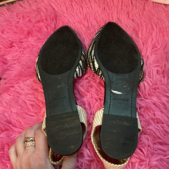 Rampage Corrinna woven flat ankle closure black and neutrals pointed toe shoes 7 - Picture 9 of 10